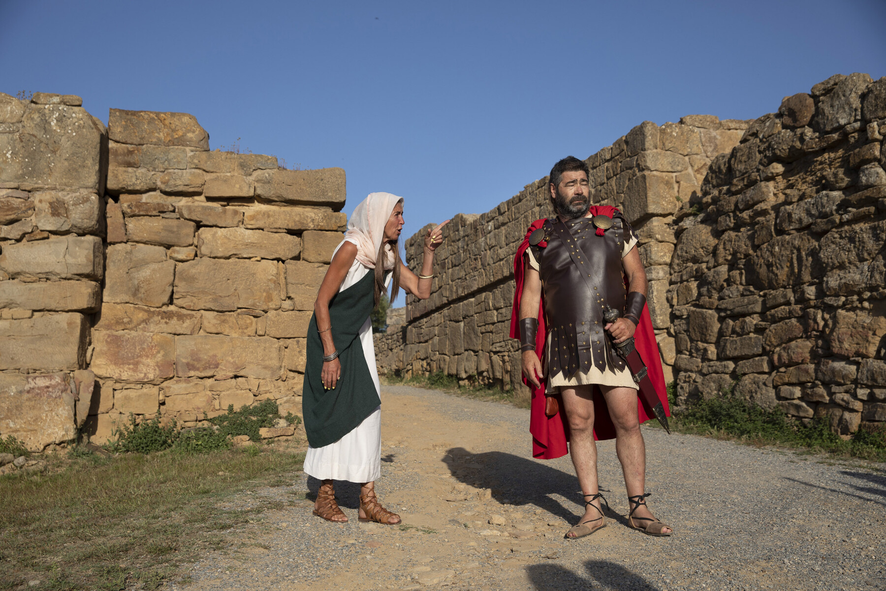 Visita teatralitzada a la ciutat ibèrica d'Ullastret. Foto: Jordi Play 