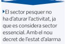 Activitat pesquera sota mínims i precs del sector reclamant ajudes als governs