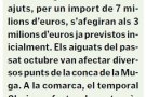 Comença la reparació dels danys causats pel temporal Gloria a l’Escala