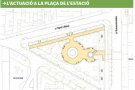 Recta final de la reforma de la plaça de l’Estació, un racó històric i amb encant