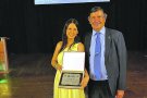 Eva Serra Vila rep un guardó en la Primera Gala de la Federació Catalana de Ball Esportiu