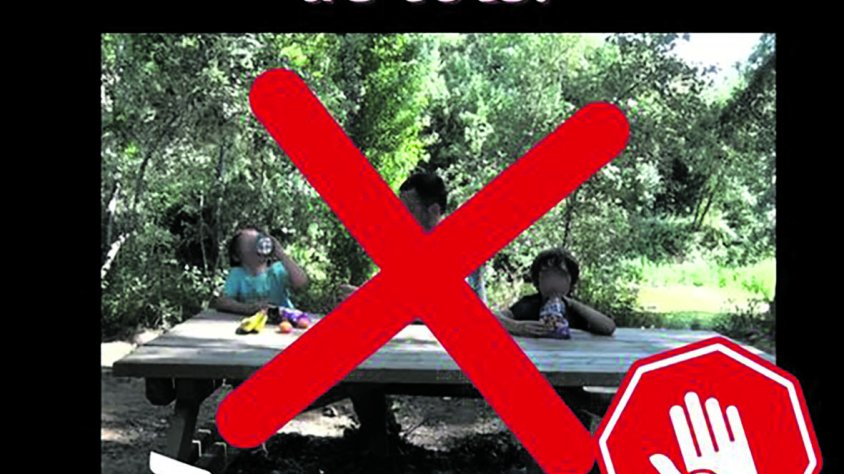 Roben les taules de pícnic a l’entorn del Manol