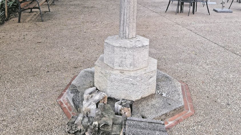 No es descarta vandalisme al monument de la Creu de la Mà