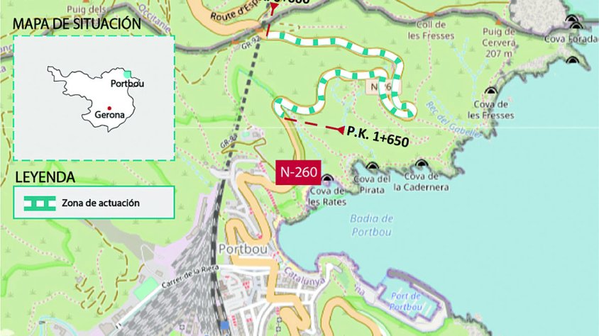 Llum verda a l’ampliació de la carretera N-260 a Portbou