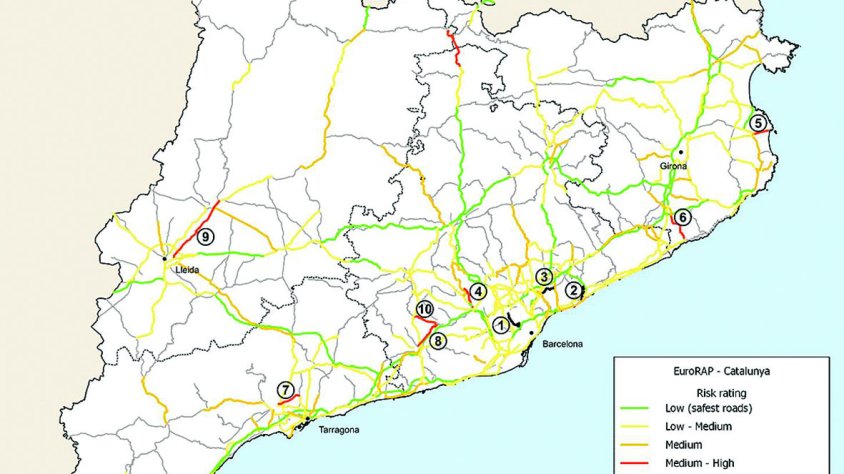 La GI-610 és una de les vies amb més accidents de bici del país