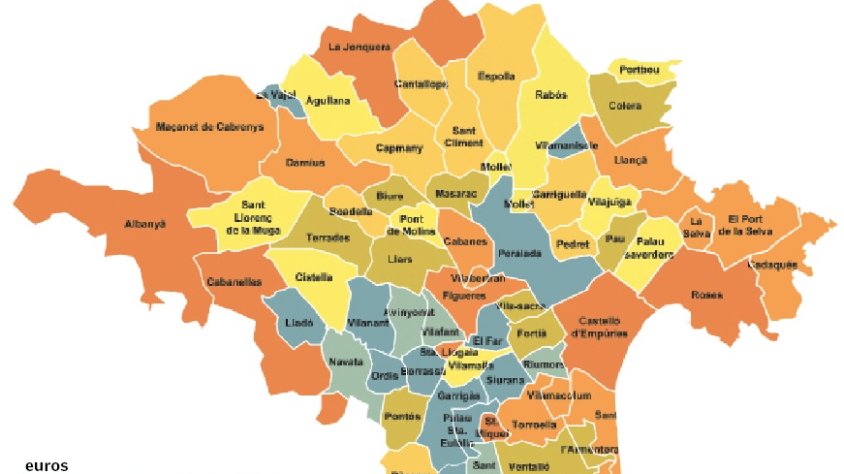 Vilaür, Siurana i Palau de Santa Eulàlia tenen les rendes més altes de la comarca