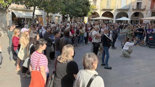 Els concentrats, aquesta tarda al centre de Figueres