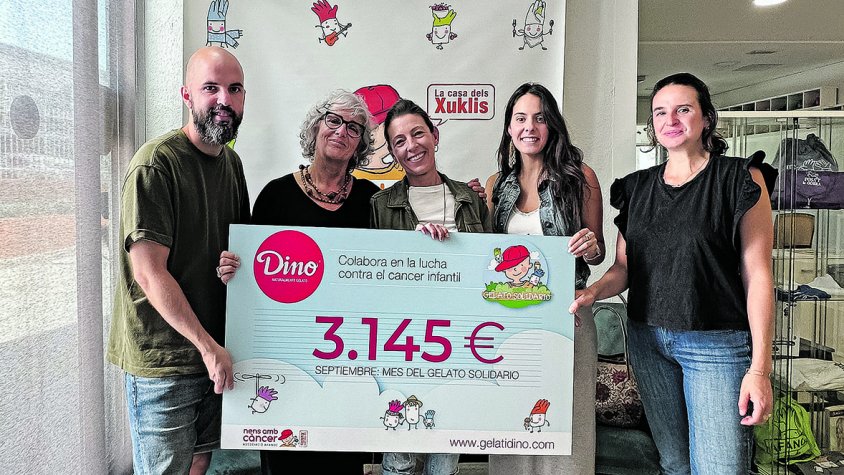 Gelati Dino recapta 3.145 euros amb el seu gelat solidari contra el càncer infantil