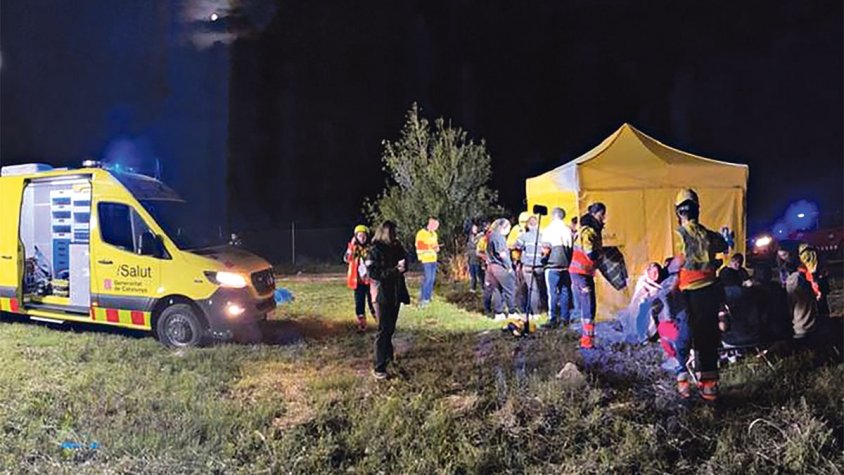 Primer simulacre d’emergència a l’estació de Figueres-Vilafant