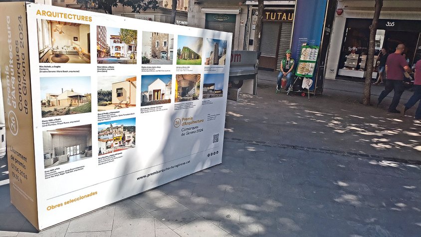 Els projectes finalistes del COAC, recollits en un panell