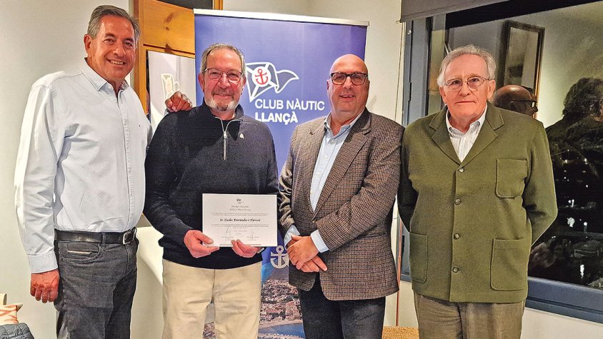 Carles Ferràndez és nomenat Membre Honorífic del Club Nàutic Llançà