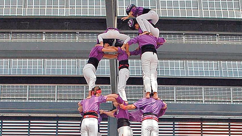 La Colla Castellera de Figueres celebra l’aniversari amb el 5 de 7