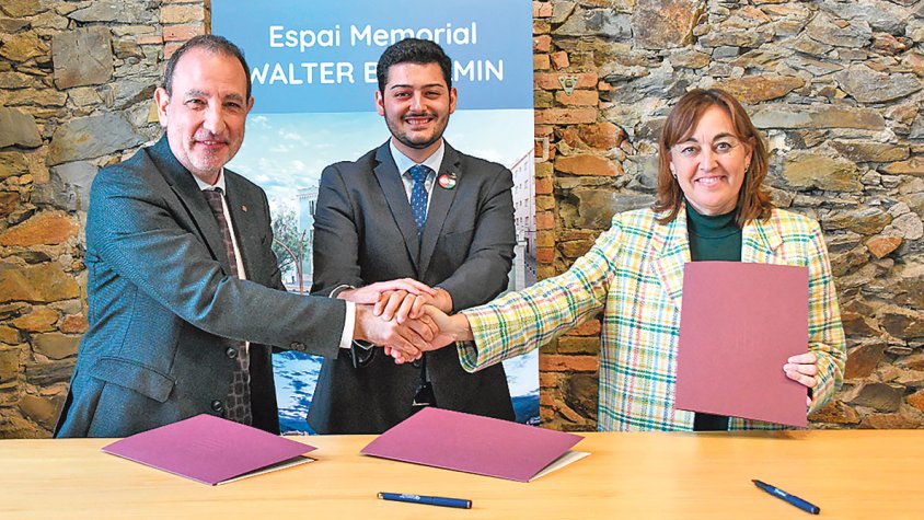 Acord històric entre Portbou i Generalitat per un nou Espai Memorial Walter Benjamin