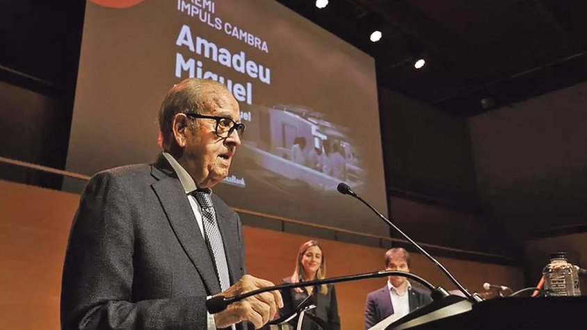 Amadeu Miquel, premiat per la Cambra de Comerç de Girona