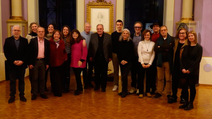 El grup al Teatre-Museu Dalí de Figueres