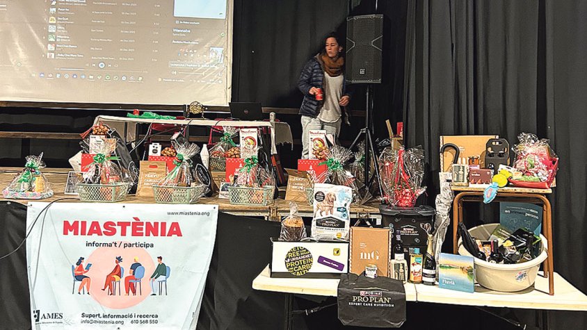 Èxit de la primera rifa solidària a favor de la miastènia amb 1.321 euros recaptats