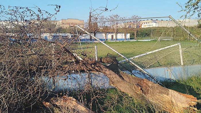 Nova ventada amb talls viaris, evacuacions i un petit incendi