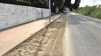 Comencen les obres d’un nou carril bici a l’Escala