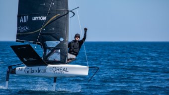 Enzo Balanger es proclama campió d’Europa de Moth a l’Escala