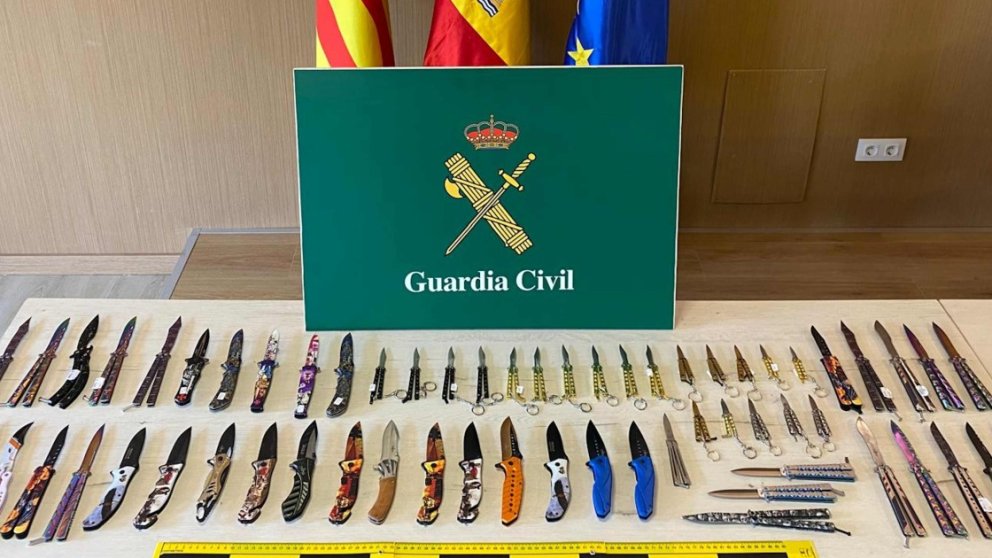 Intervenen 59 armes blanques de comerços turístics de la Costa Brava